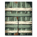 Rustic Sage Green Weathered Wood Plank Rug