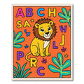 Whimsical Lion Alphabet Jungle Rug