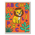 Whimsical Lion Alphabet Jungle Rug
