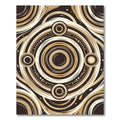Brown Earthy Concentric Circles Rug