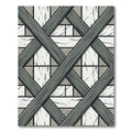 Gray Wood Lattice Over White Stone Rug