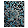 Blue and Silver Intricate Celtic Knotwork Rug