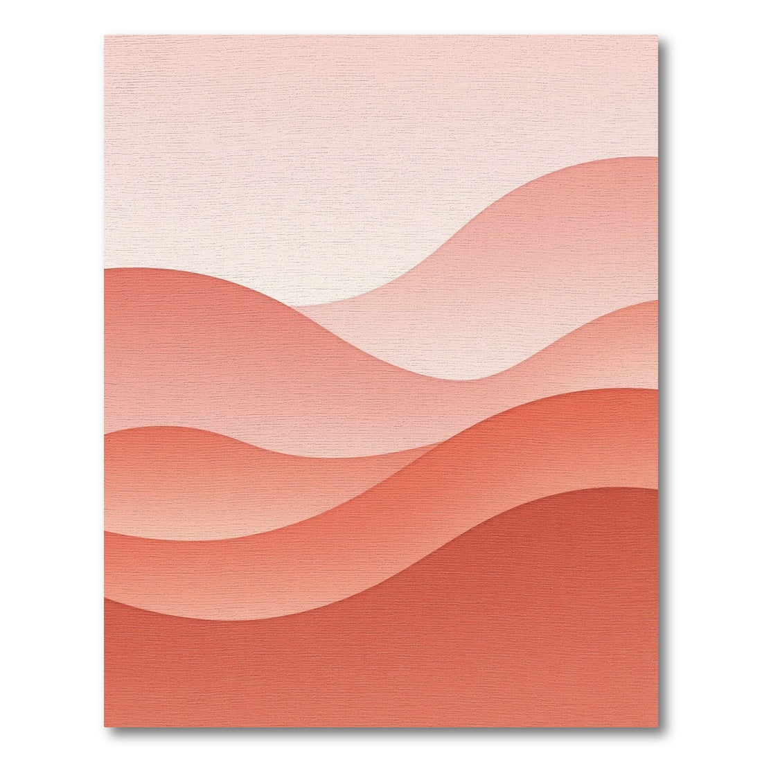 Coral Gradient Layered Wave Rug