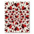 Radiant Crimson Heartburst Geometric Art Rug