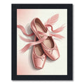 Elegant Pale Pink Ballet Ribbon Rug