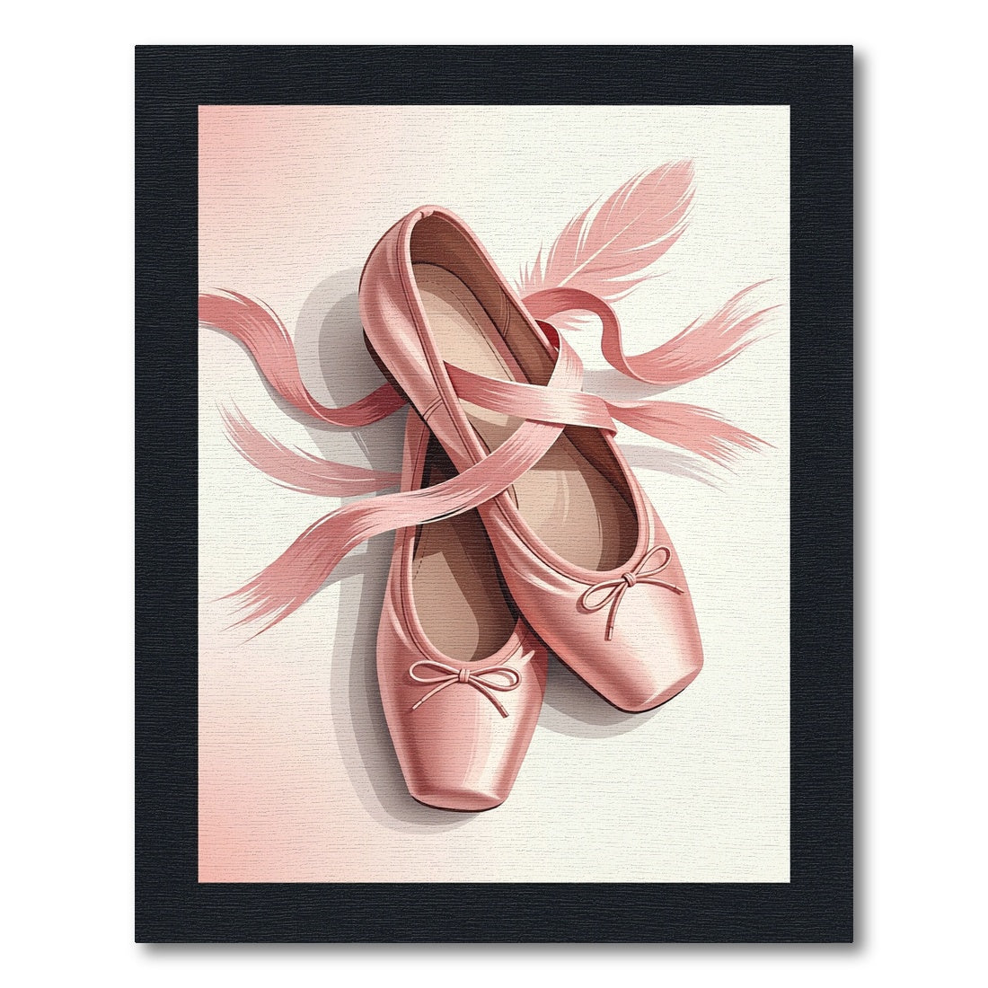 Elegant Pale Pink Ballet Ribbon Rug