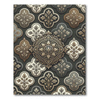 Antique Golden Quatrefoil Medallion Rug