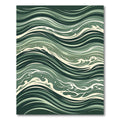 Sage Green Abstract Rolling Ocean Wave Rug