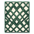 Emerald Interlocking Geometric Lattice Rug