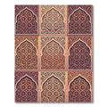 Earthy Terracotta Swirl Arch Tile Rug