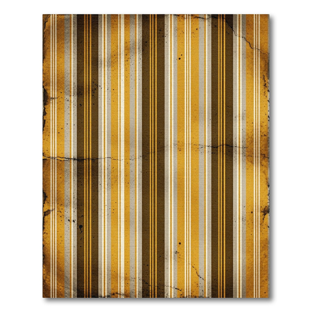 Distressed Amber Golden Ochre Vertical Stripes Rug