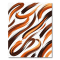 Abstract Earth Tone Copper Swirl Rug