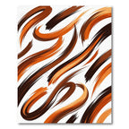 Abstract Earth Tone Copper Swirl Rug