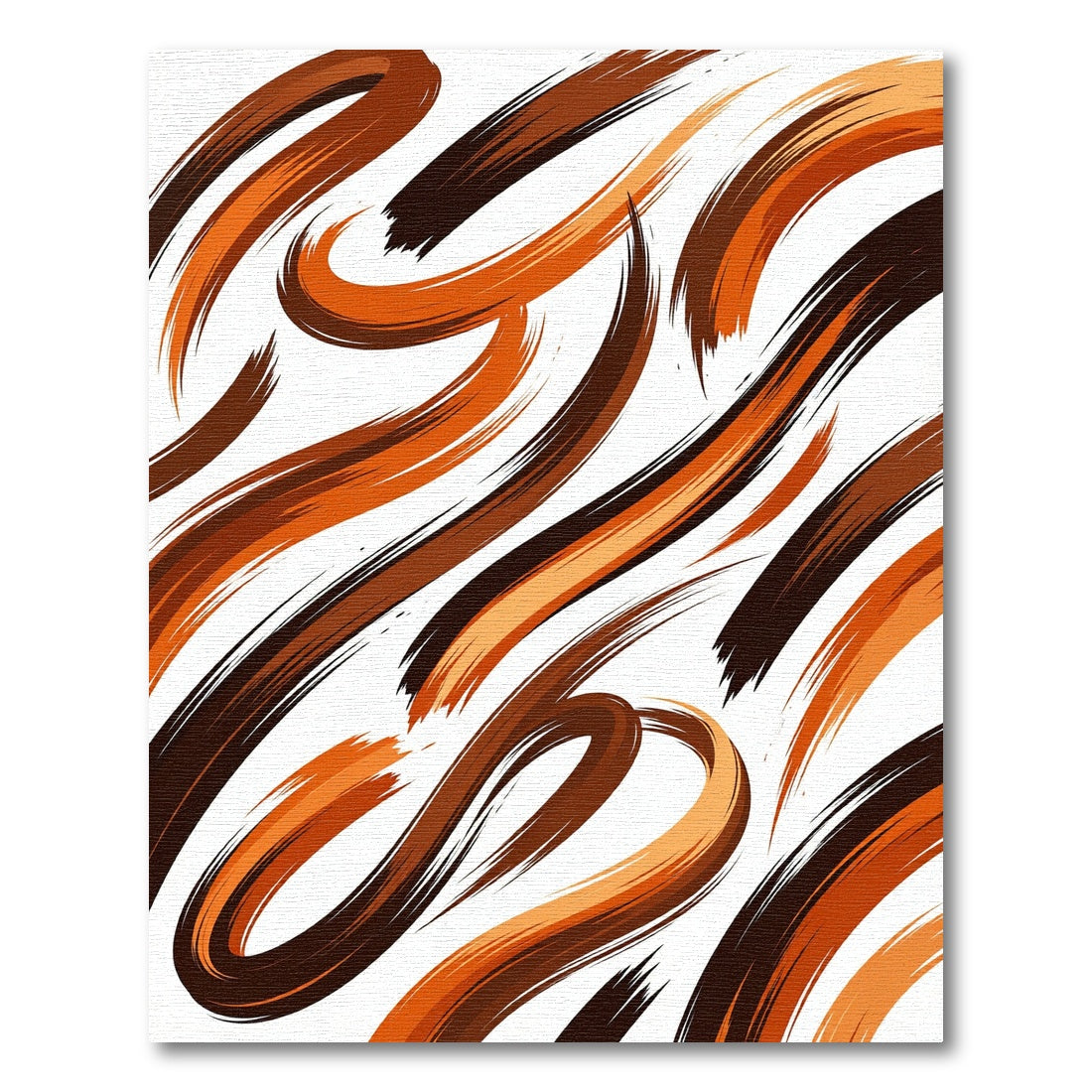 Abstract Earth Tone Copper Swirl Rug