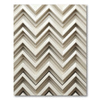 Cream Zigzag Layered Geometric Rug