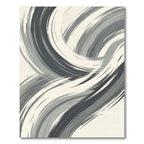 Modern Gray Swirl Abstract Rug