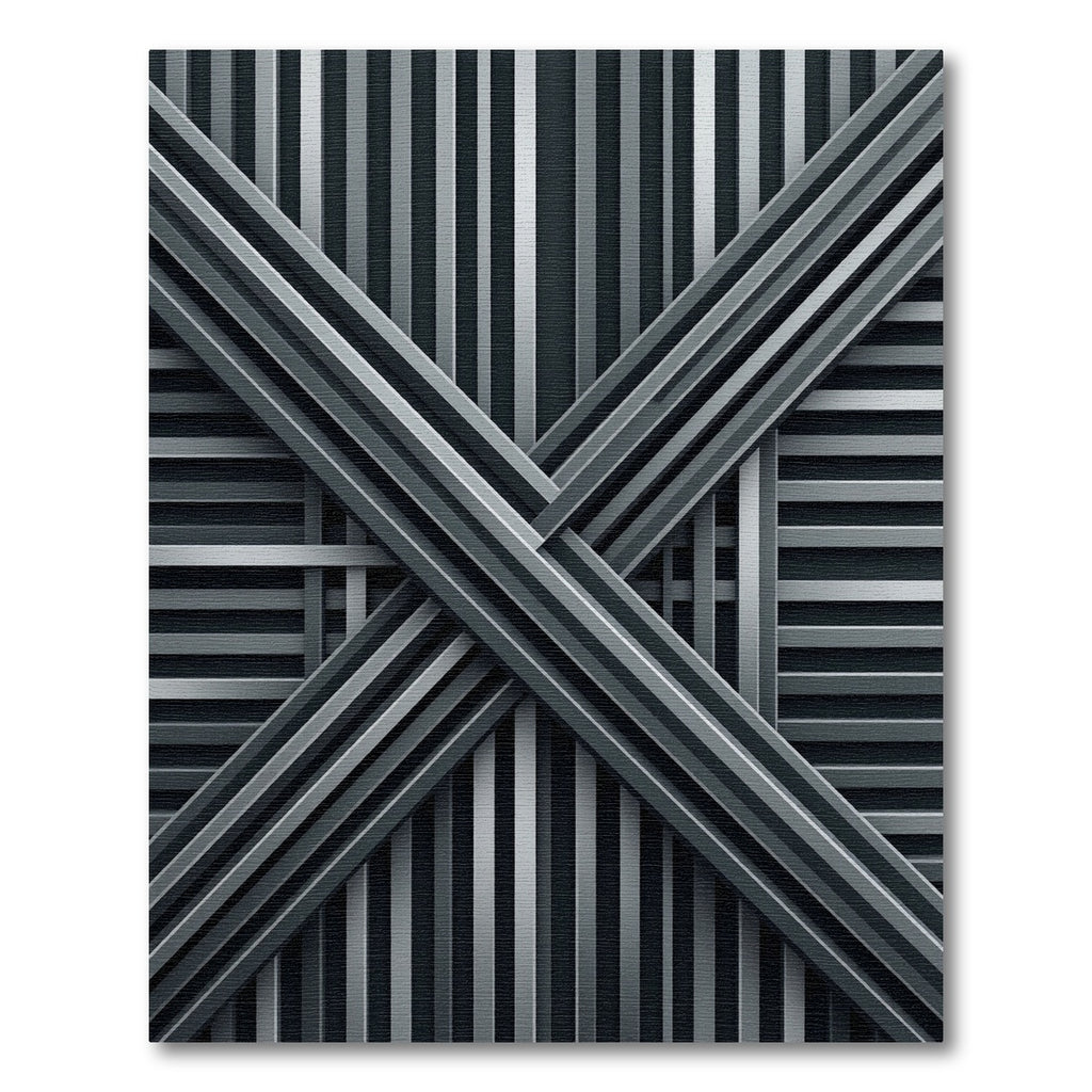 Monochromatic Gray Intersecting Lines Rug