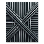 Monochromatic Gray Intersecting Lines Rug