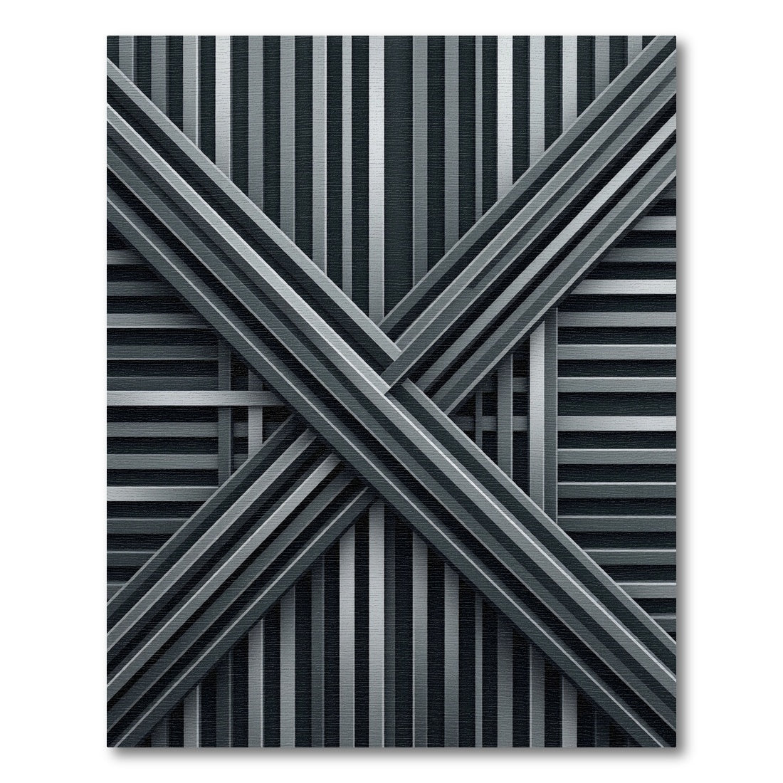 Monochromatic Gray Intersecting Lines Rug
