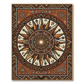 Geometric Sunburst Earthy Bronze Tapestry Rug