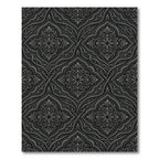 Dark Charcoal Arabesque Medallion Rug