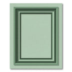 Serene Green Ombre Layered Rectangles Rug