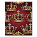 Royal Red Golden Crown Medallions Rug