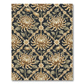 Golden Chrysanthemum Floral Lattice Rug