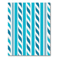 Aqua Blue Twisted Stripe Rug