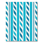 Aqua Blue Twisted Stripe Rug