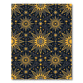 Golden Starburst Dark Night Tapestry Rug