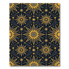 Golden Starburst Dark Night Tapestry Rug