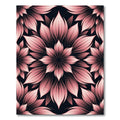 Blushing Rose Botanical Petal Mandala Rug