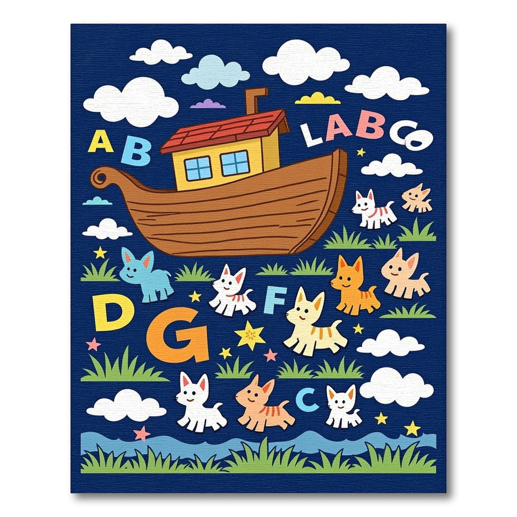 Noah's Ark Alphabet Animal Adventure Rug