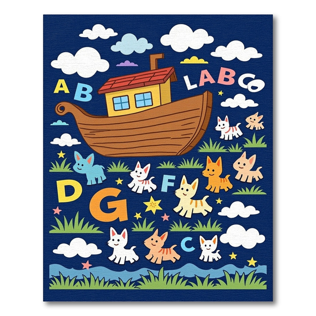 Noah's Ark Alphabet Animal Adventure Rug