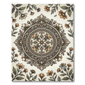 Vintage Floral Medallion Antique Gold Rug