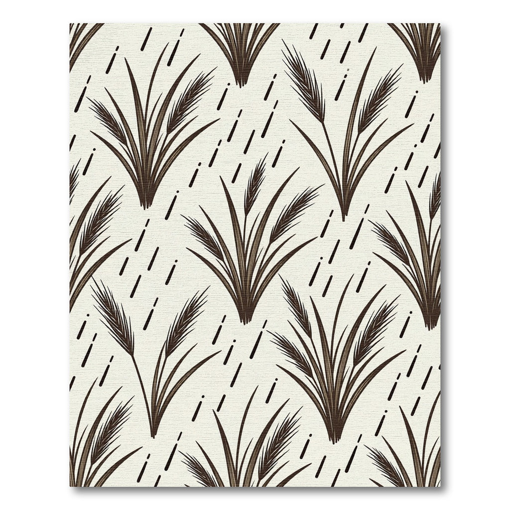 Brown Wheat Stalks Diagonal Dash Composition Rug