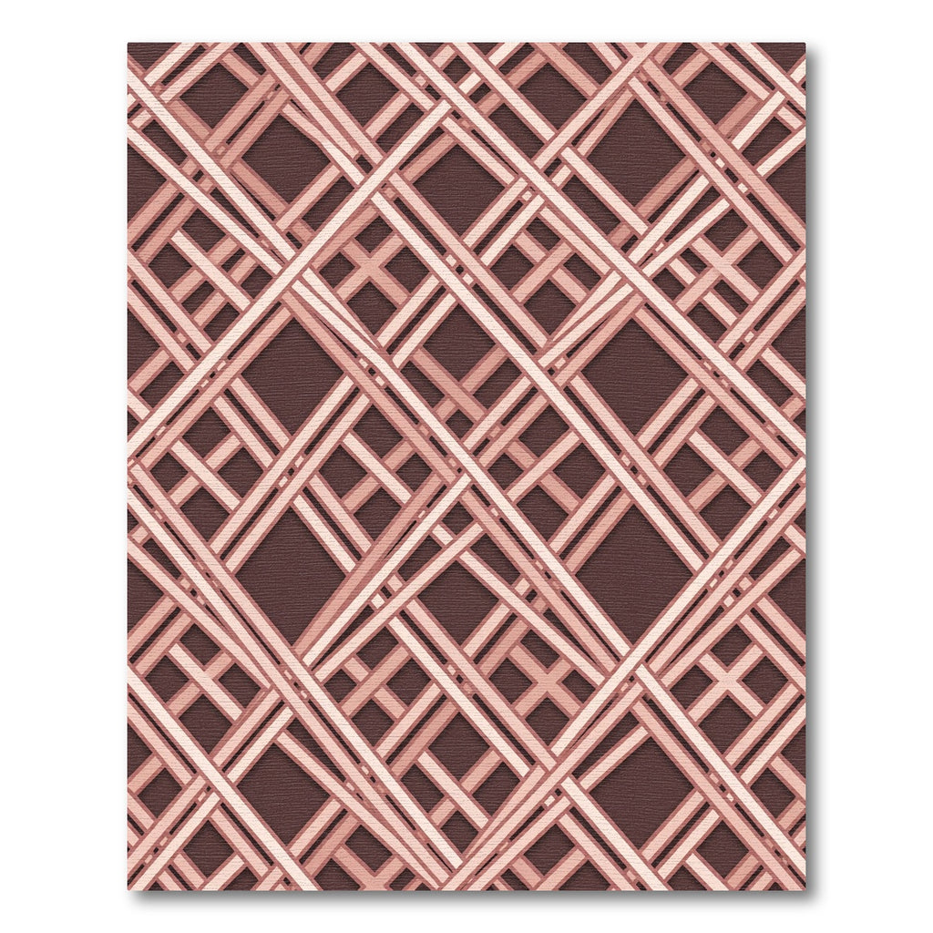 Rose Gold Intersecting Lattice Rug