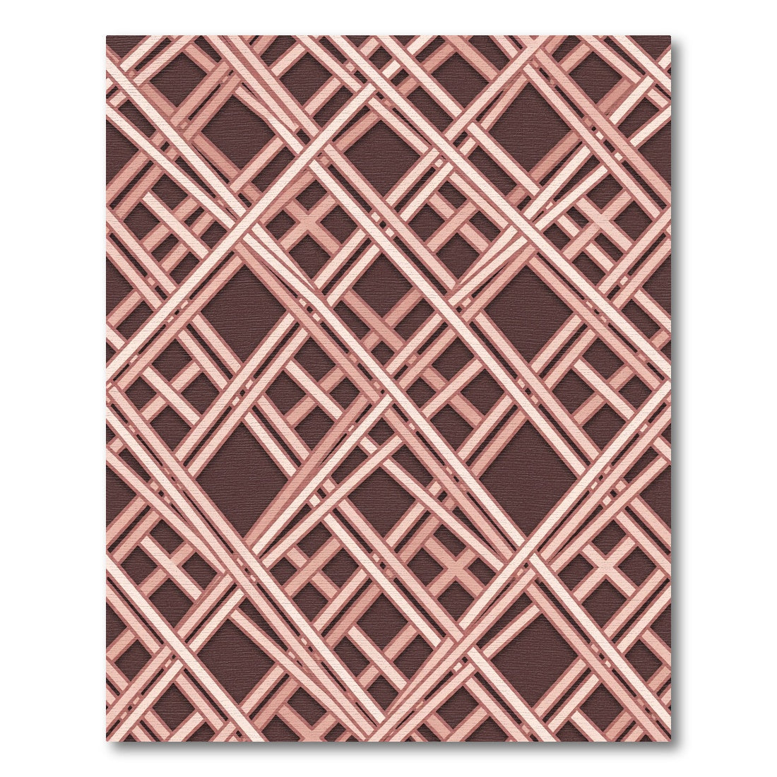 Rose Gold Intersecting Lattice Rug