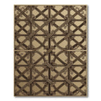 Antique Gold Interlaced Geometric Rug