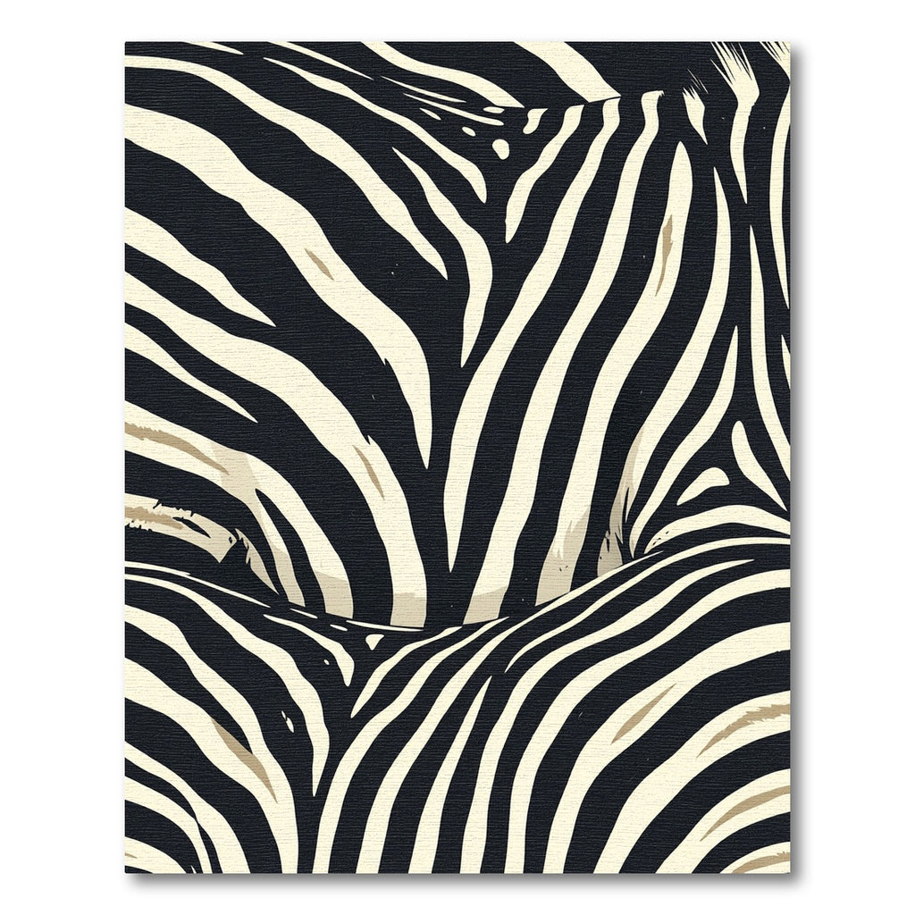 Bold Ivory Black Animal Strokes Rug