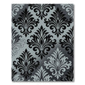 Sophisticated Black and Gray Damask Rug