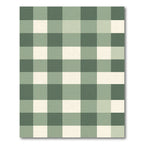 Sage Green Cream Buffalo Check Rug