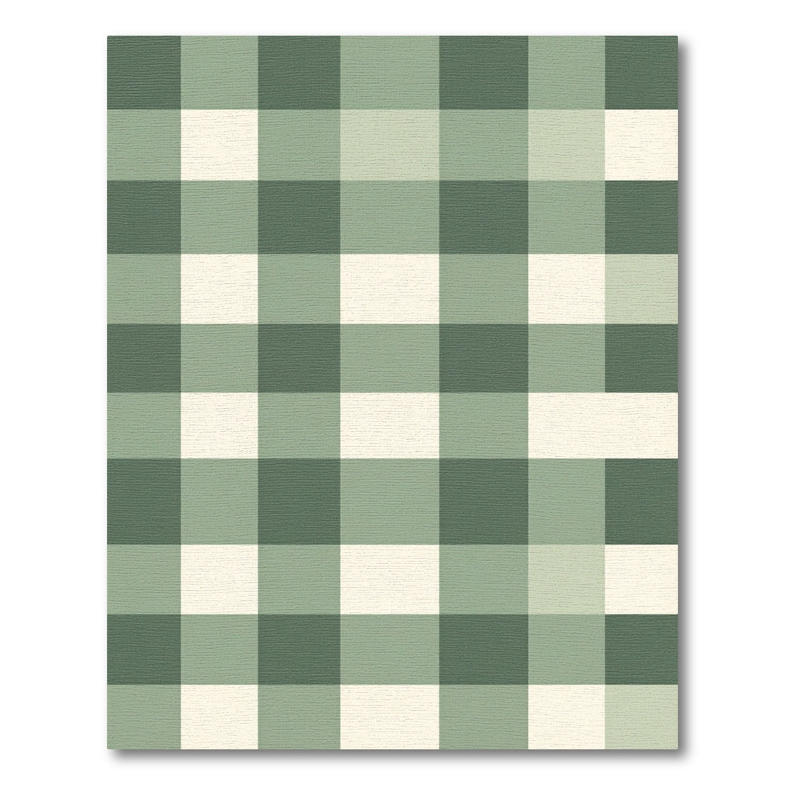 Sage Green Cream Buffalo Check Rug