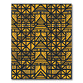 Bold Yellow Geometric Triangles Composition Rug