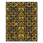 Bold Yellow Geometric Triangles Composition Rug