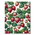 Lush Botanical Strawberry Berry Fruit Orchard Rug