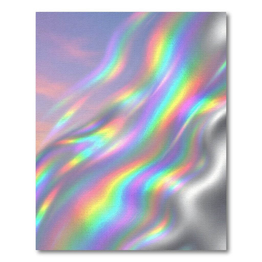 Ethereal Iridescent Liquid Rainbow Wave Rug