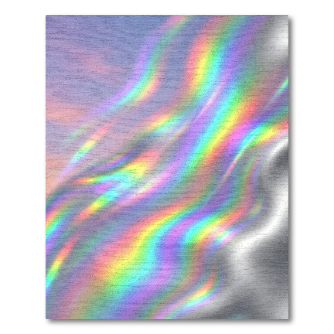 Ethereal Iridescent Liquid Rainbow Wave Rug
