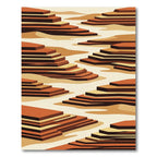 Terracotta Terraced Earth Layers Rug